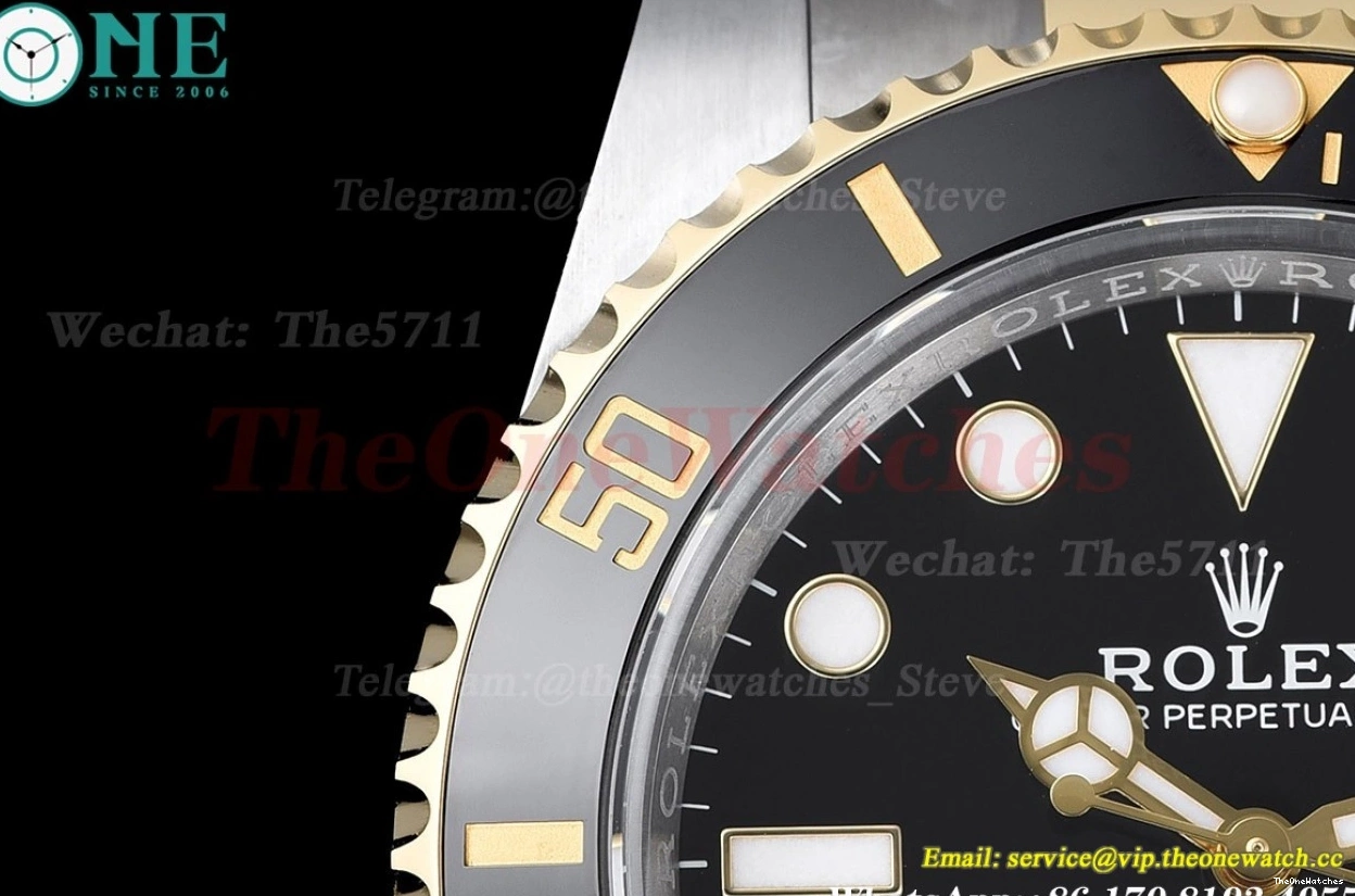 116613LN VS3135 Black Submariner 904L YG Dial SS CLEAN 0326